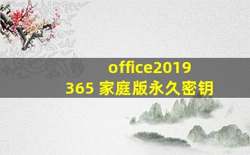 office2019 365 家庭版永久密钥